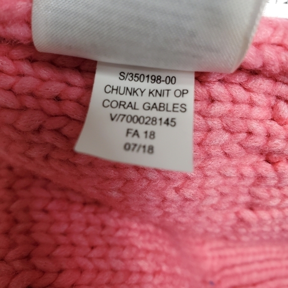 Gap Pink Wool Open Cardigan Cable Knit Sleeves - Picture 12 of 12